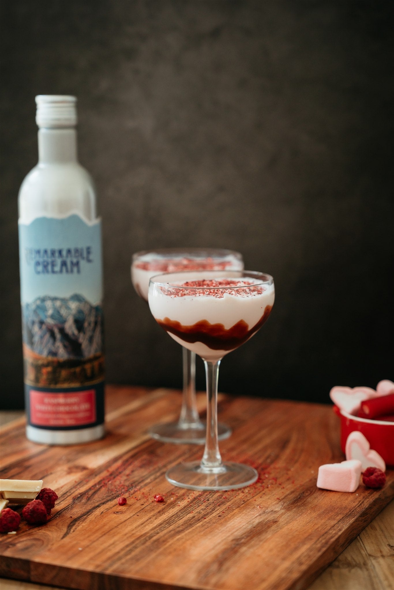 Raspberry White chocolate martini (with raspberry cold foam)