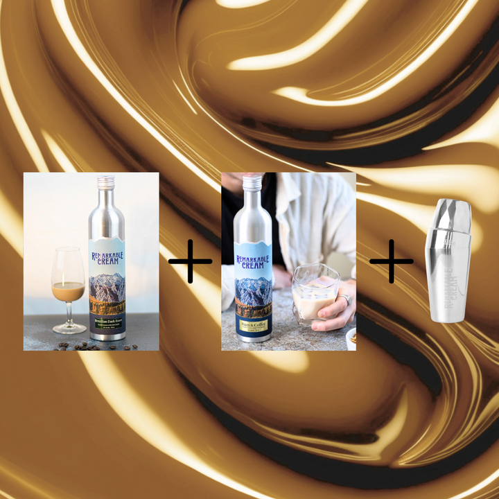 Remarkable Kiwi Summer Duo Pack – 2x Cream Liqueurs + Cocktail Shaker