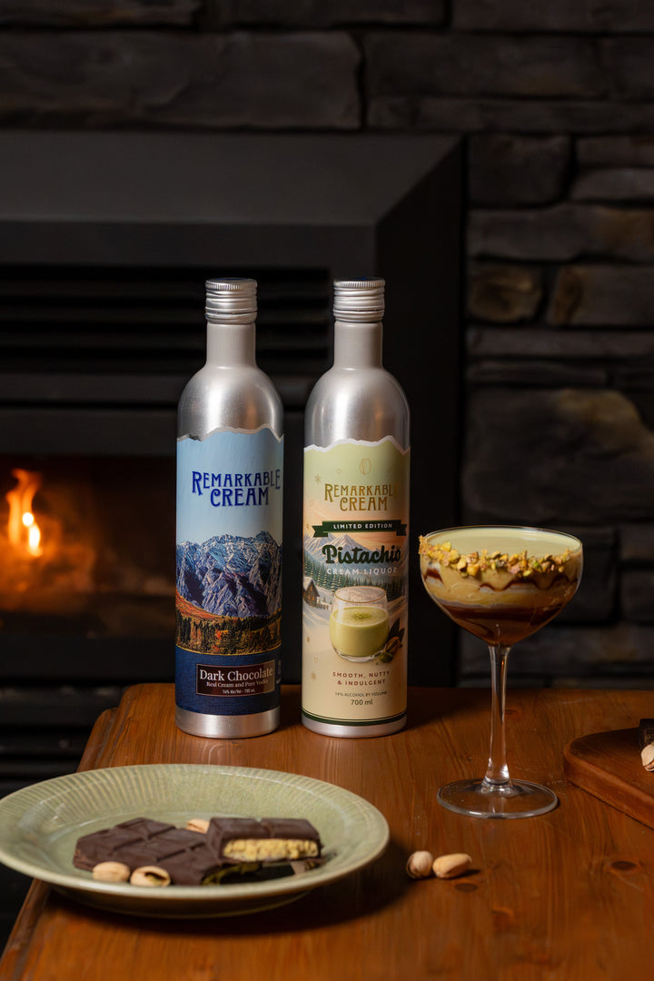 Remarkable Cream Dubai Chocolate Cocktail Duo - Pistachio Cream Liquor + Dark Chocolate Cream Liquor