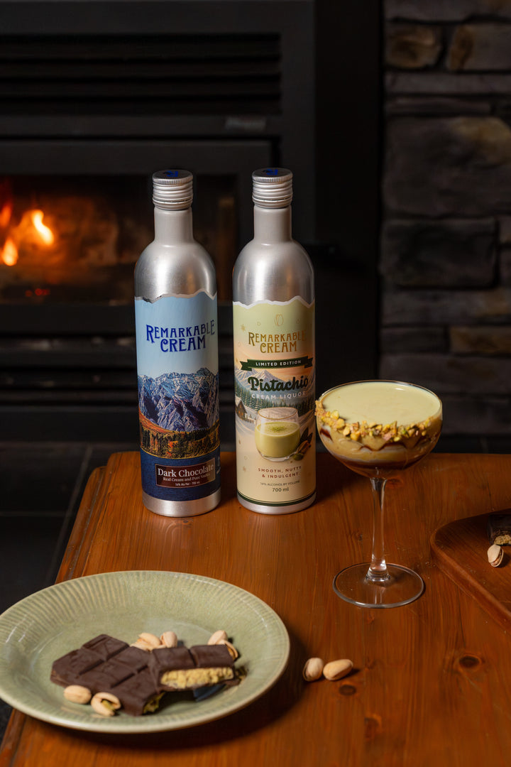 Remarkable Cream Dubai Chocolate Cocktail Duo - Pistachio Cream Liquor + Dark Chocolate Cream Liquor