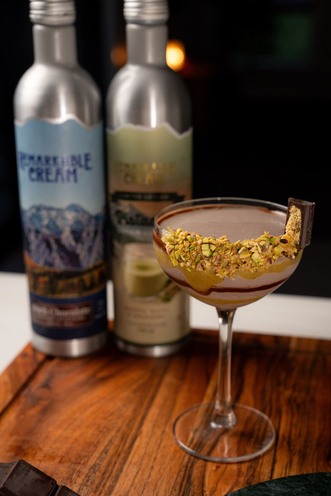 Remarkable Cream Dubai Chocolate Cocktail Duo - Pistachio Cream Liquor + Dark Chocolate Cream Liquor