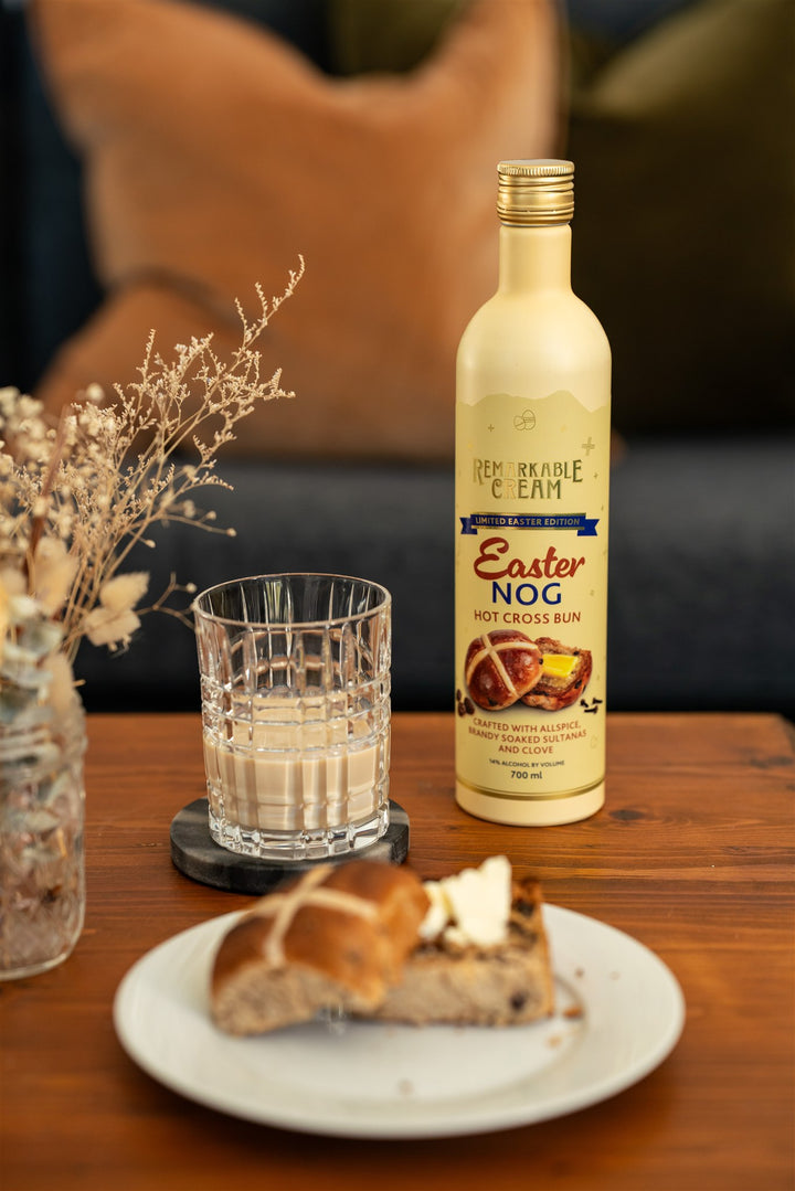 Easter Nog Hot Cross Bun