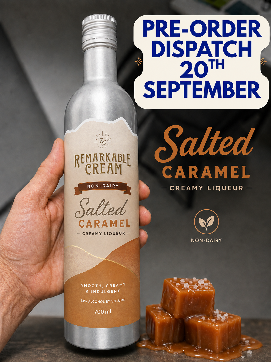 Remarkable Cream Dairy Free Salted Caramel Creamy Liquor